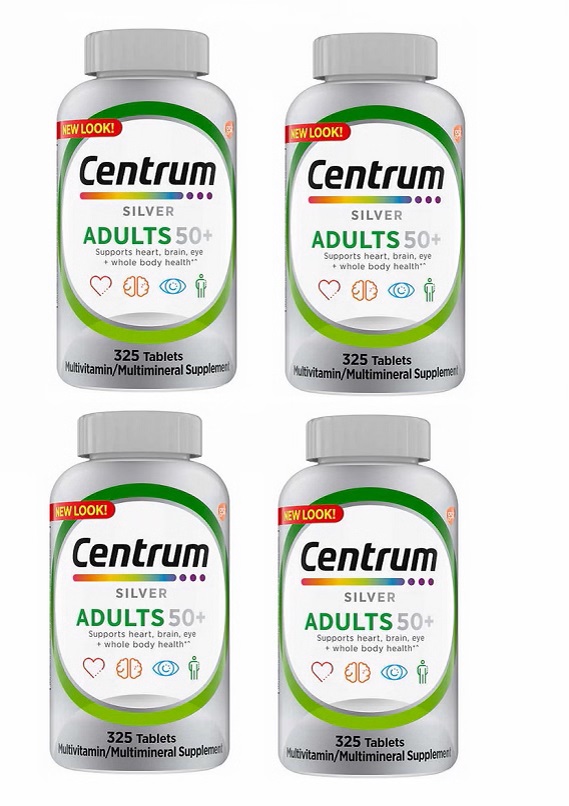 Centrum Silver Multi-vitamin/Multi-mineral With Lutein 4-bottle